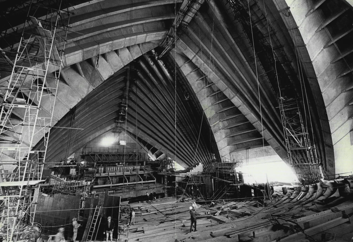 Ismeretlen szerző - Golding/Fairfax Media/Getty Images - Sydney-i Operaház szerkezete - 1969