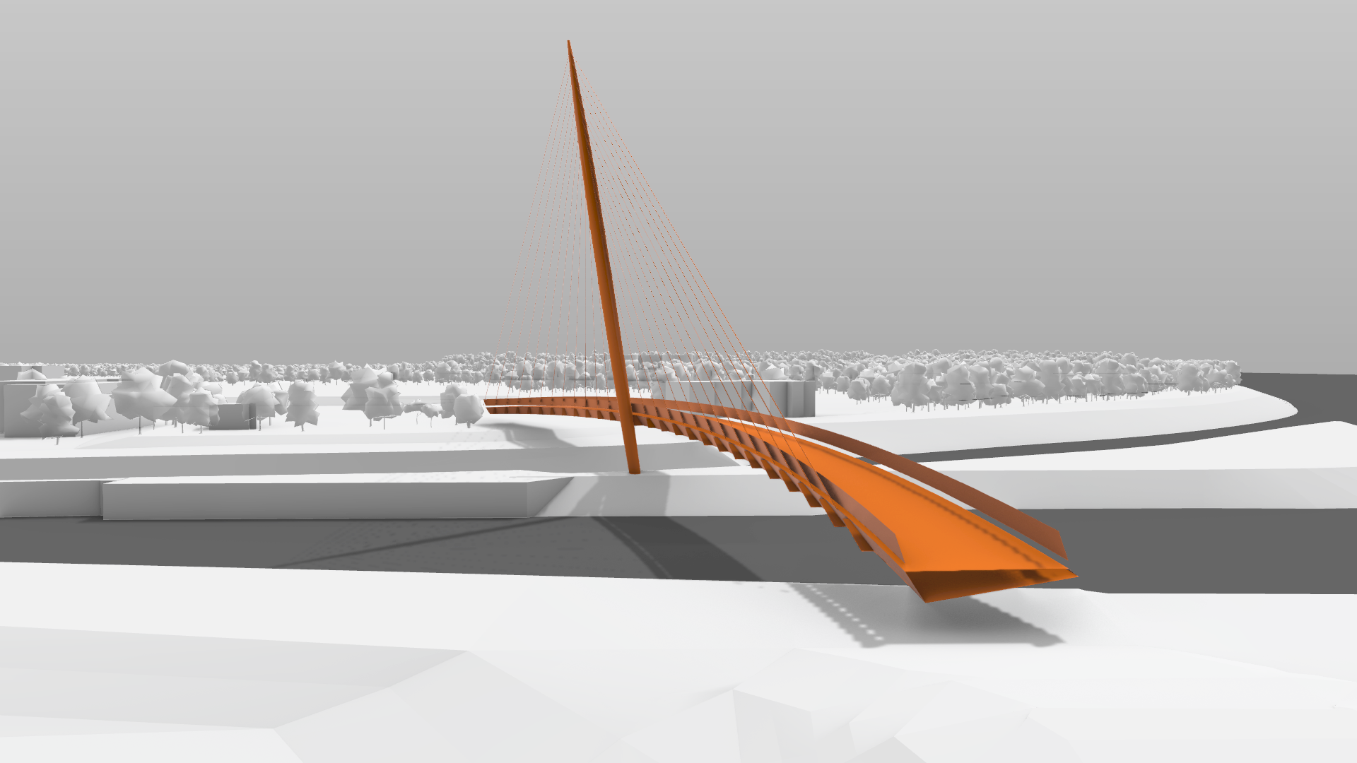 Tömegmodell - Robinson híd, Budapest