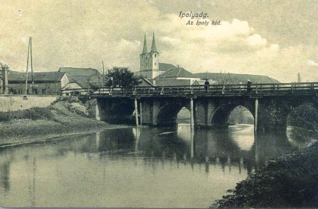 Ismeretlen szerző - Képeslap a sági Ipoly-híddal - 1925